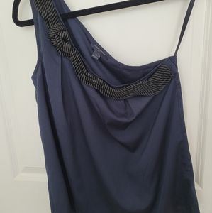 Banana Republic Navy Blue One Shoulder Top